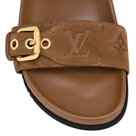 louis vuitton bom dia flat mule pink|louis vuitton slides with buckle.